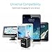 Anwaii Universal Travel Adapter International Travel Plug Adapter- Worldwide Charging Adapter - 2 Smart Power USB Charging Ports for Cell Phone Laptop in EU, UK, US and more than 150 Countries