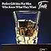 Whiskey Stones Gift Set for Men - 8 Chilling Stainless-Steel Whiskey Cubes, 2 Large Classic Glasses 11oz, Slate Stone Coasters, Velvet Storage Pouch, Silicone-Tipped Tongs in a Real Pinewood Box