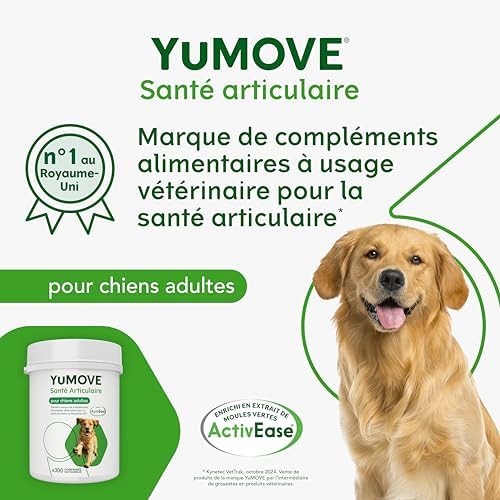 Articulation Chien 2-7 Ans - 300 Comprimés, ActivEase et Omega-3