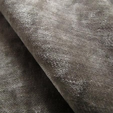 Loome Tabley Shade Plain Grey Velvet Upholstery Fabric From