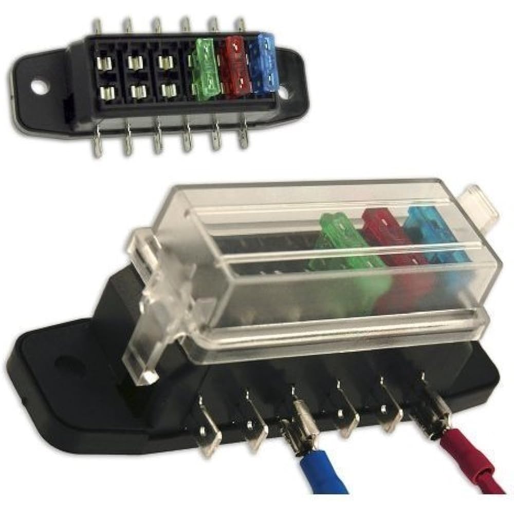Auxiliary Automotive Fuse Box Holder - Add 6 Fused Circuits For Stereo