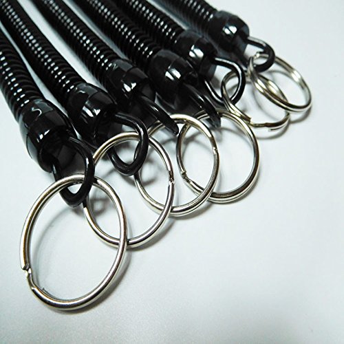 image for QYanY Coil Springs Keychain Cellphone Snap Hook Holder Retractable Coi
