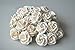 20 Pcs Flower Rose Artificial for Head Wedding Scrapbooking DIY Craft Bouquet Vase Basket Embellishment Size 45 mm White Color.