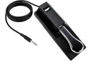 HQRP Sustain Pedal compatible with Yamaha YPG-235 / YPG-535 / YPT-230 / YPT-330 / YPT-240 / PSR-E243 / MM6 / MM8 / MO6 / MO8 / MOX6 / MOX8 / MX49 / MX61 Keyboards