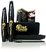 3D Fiber Lash Mascara 3X Lengthen & Volume Eye Makeup by Long & Luscious - Best Eyelash Extensions or Falsies Look with this Beauty Cosmetics Set * 100% ALL NATURAL Fibers * Bonus Lash Wand Included