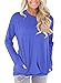 HOTAPEI Women Casual Long Sleeve Round Neck Sweatshirt Loose T-Shirt Womens Tunics Blouses Tops Blue Large