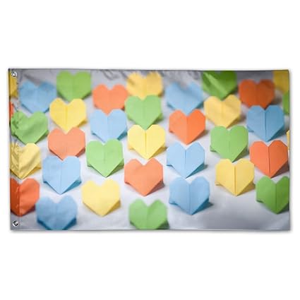 Amazoncom Nicokee Origami Heart Home Garden Yard Flags 59