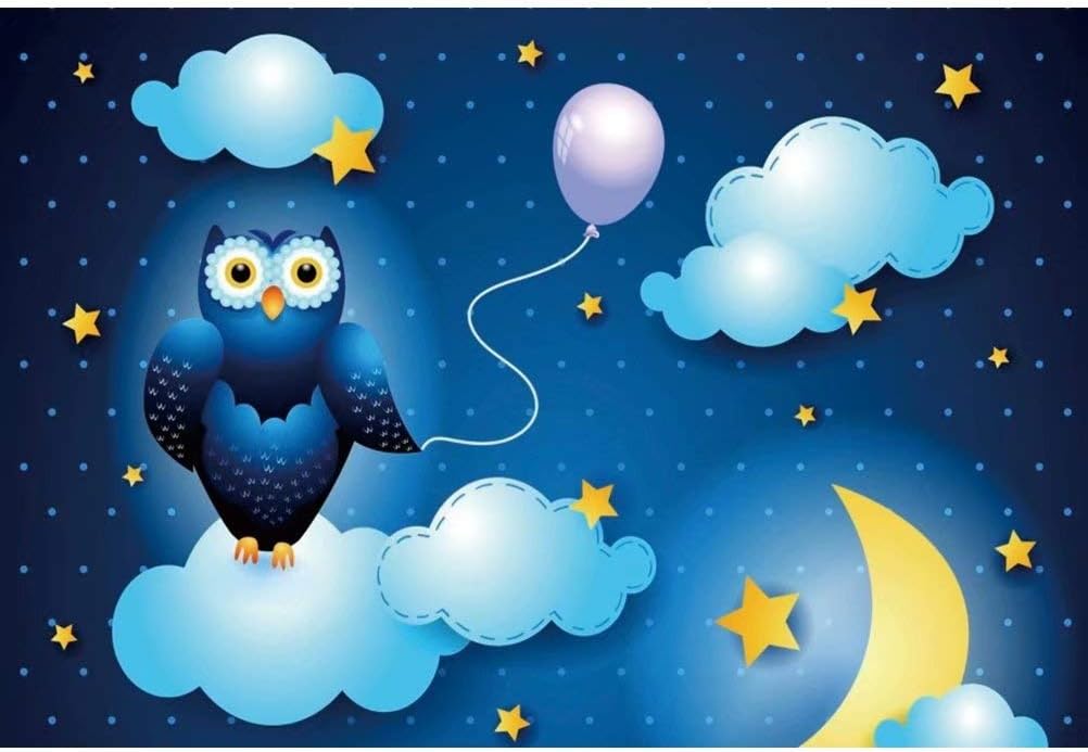OFILA Twinkle Twinkle Little Star Backdrop 5x3ft Polyester Fabric Boys Twinkle Twinkle Litter Star Birthday Party Decoration Baby Shower Shoots Children Room Wallpaper Preschool Events Video Props