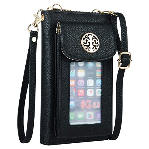 Heaye Wristlet Wallet Cell Phone Purse Small Cross Body Bags for Women Black