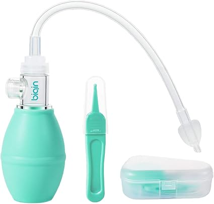 Amazon D Iizoo 逆流防止 ベビー鼻水吸引器 新生児 手動鼻吸い器 赤ちゃん ピンセット付き グリーン セット 鼻吸い器 ベビー マタニティ 通販