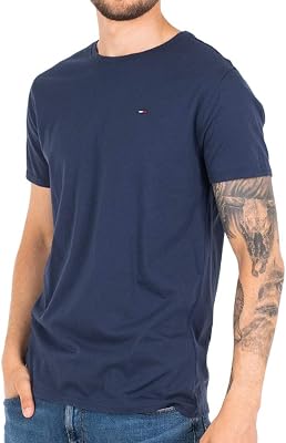Tommy Jeans Homme Tjm Xslim Jersey Tee Dm0dm04411 T-shirt À Manches Courtes, Bleu (Black Iris), XXL EU