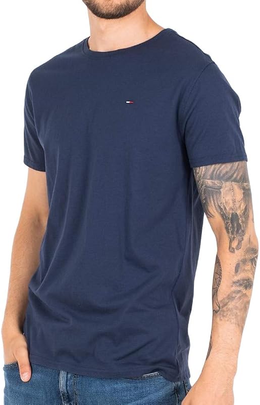 Tommy Jeans Homme Tjm Xslim Jersey Tee Dm0dm04411 T-shirt À Manches Courtes, Bleu (Black Iris), XXL EU