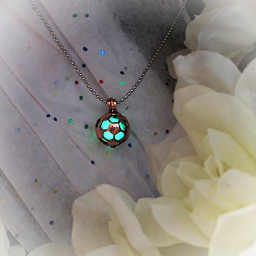 Soccer Ball Glow in The Dark Necklace Jewelry Pendant Steampunk Fairy Magical