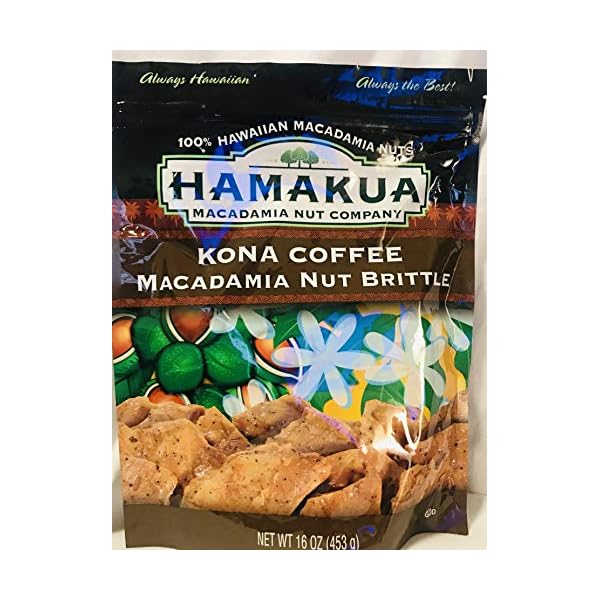 Kona Coffee Macadamia Nut Brittle 16 Oz Bag Made in Hawaii » La