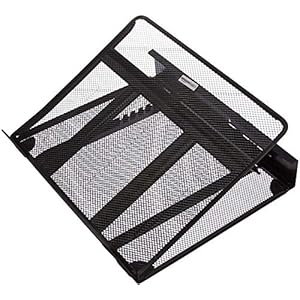 Amazon Basics Ventilated, Height-Adjustable Laptop Stand with cord organiser