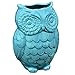 Owl Design Aqua Blue Ceramic Kitchen Cooking Utensil Crock / Office Pencil Holder Pen Container - MyGift