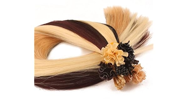 Amazon Com U Tip Nail Tip 20 Inches 25 Strands 8 Chestnut 100