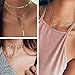 FUNRUN JEWELRY 10PCS Layered Chocker Necklace for Women Girls Multilayer Chain Necklace Set Adjustable (10PCS[Gold Tone])