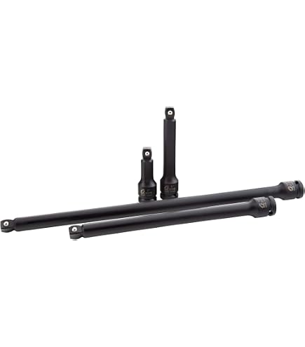 SUNEX TOOLS 3504, 3/8 Inch Drive Impact Extension Set, 4 Pieces