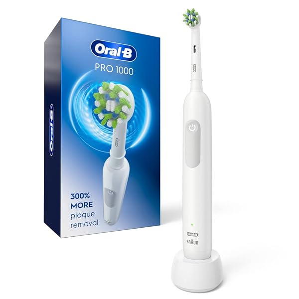 ORAL-B PRO 1000 RECHARGEABLE ELECTRIC TOOTHBRUSH, WHITE