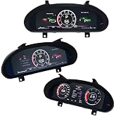 12.3 Inch Car Digital Cluster Gauge for Maserati GT/GC GranTurismo 2007-2017 Variant Virtual Cockpit Entertainment Dashboard Speedometer QLED Meter Screen Matt-Black Color