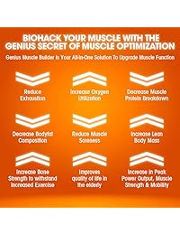 Genius Muscle Builder - Mejor Optimizador de Crecimiento Anabólico Natural para Hombres y...