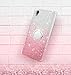 Sony Xperia L1 Case, Silverback Girls Bling Glitter Sparkle Case With 360 Rotating Ring Stand, Soft TPU Outer Cover + Hard PC Inner Shell Skin for Sony Xperia L1 Case -Pink