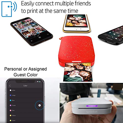 HP Sprocket Portable Photo Printer 2nd Edition for iPhone or Android