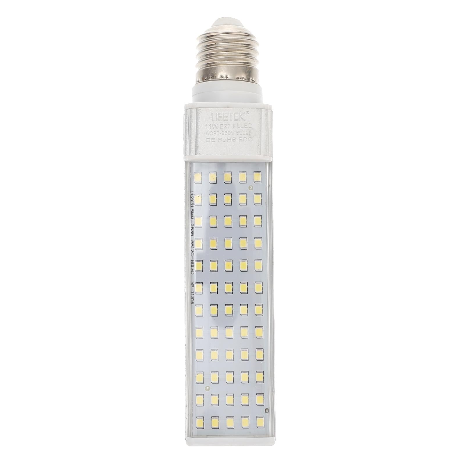 ULTECHNOVO LED Fish Tank Light LED Aquarium Light, 11W E27 Corn Bulbs Screw Bulbs Energy Saving Lamp for Fish Box Aquariums (White)