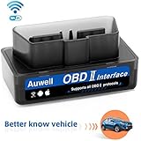 AUWELL WiFi OBD2 Scanner, Car Code Reader Scan Tool for Car Automotive Check Engine Diagnostic Tool OBD2 Scanner Adapter for iOS &amp; Android Support All OBDII Protocols