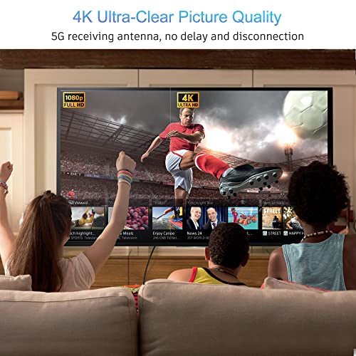 MpioLife Wireless HDMI Extender 5G - 4K Wireless HDMI/VGA Transmitter Receiver Kit, 164FT/50M Streaming Video for Laptop/Computer to Monitor/Projector/HDTV