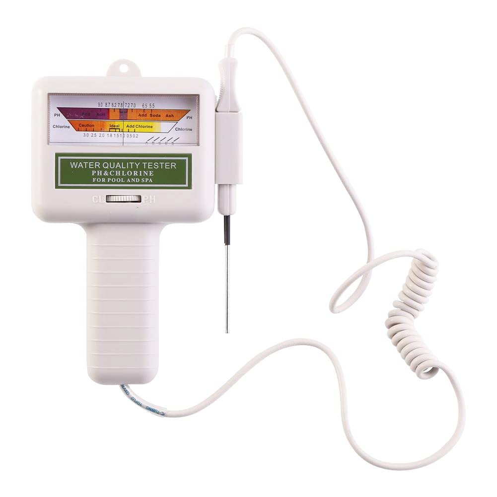 Swimmingpool Water Quality Tester, Handheld Electric PH Meter+Chlorine Level Tester Water Quality Monitor, for Swimming Pool,Aquarium,Spa Water Quality Checker