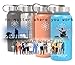 Smart Flask Wide Mouth Stainless Steel Water Bottle, 18 Oz, Vacuum Insulated, Includes Leakproof Metal Lid, and Convenient Straw Cap, Fits Most car Cup Holders.