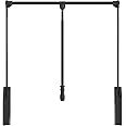 Hardware Resources Coat Soft-Close 33" - 48" Expanding Wardrobe Lift, Black Powder