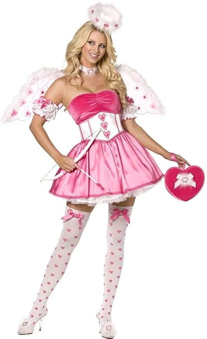 Fever Boutique Amor Kostüm (5 Teile) - UK Kleid 12-15