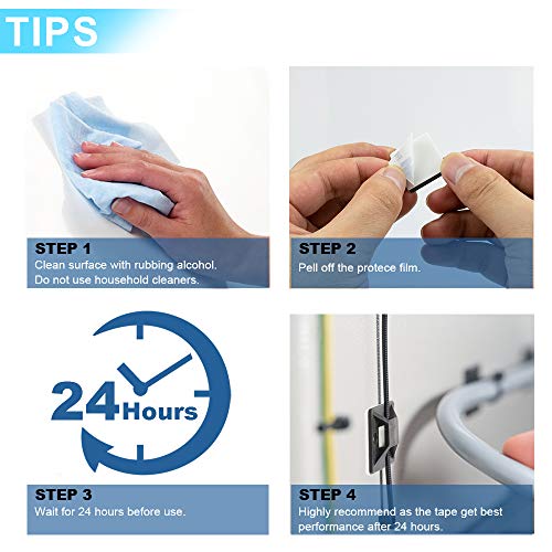 KALENO Zip Tie Mounts Small Cable Tie Adhesive Mount And Zip Ties, 3