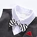 TNYKER Baby Boy Suit, Toddler Short Sleeve Rompers Infant Outfit Onesie with Bow tie (95(18-24 Month), Black-Long)
