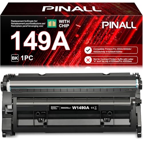 PINALL 149A W1490A (WITH CHIP) Toner Cartridge HP 149X W1490 149A 149 Toner Compatible for HP Laserjet Pro 4002dn 4002dw 4002dn MFP 4102fdn 4102fdw 4102dw 4002n. (1 Black)