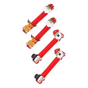 Tensay 4 piezas Mango Nevera Cubierta Navidad Muñeco de nieve Papá ...