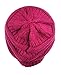 C.C Trendy Warm Chunky Soft Stretch Cable Knit Beanie Skully, Hot Pink