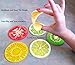 Non Slip Silicone Coasters Set of 6 Colorful Fruit Slices by Coulore for Coffee and Wine Lovers, hot SALE...