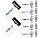 12-Pack LINKYO RFID Blocking Sleeves (10 Credit Card Holders, 2 Passport Protectors) Secure Identity Theft Protection Sleeve for Travel and Everyday Use - White