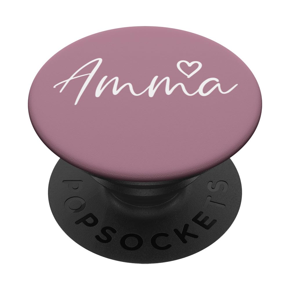 Amma Gifts For Women Grandma Heart Mother's Day Amma PopSockets Adhesive PopGrip