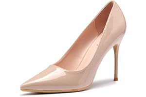 Elisabet Tang High Heels, Womens Pointed Toe Slip on Stilettos Party Wedding Pumps Basic Shoes