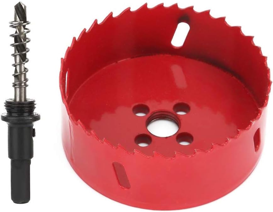 Hole Saw 90mm Bi-Metal Holesaw Cut with Hexagon Adapter Centring Drill Arbor Pilot Drill Bit Wood Plastic w/Rod for Wood Aluminum Iron Plastic - Image 5