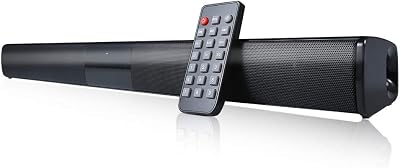 Soundbar de TV, Luxus Wireless BT 4.0 SoundBar SoundBar TV Home Theater 3D Bass Subwoofer TV com Linha RCA – Controlo Remoto