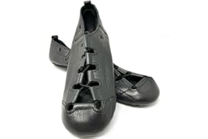 Corr's Wild Irish Black Leather Dance Ghillie with Split-Sole Design Soft Shoes Big Kid