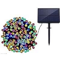 AmaGo Solar String Lights 72ft 22m 200 LED Waterproof Outdoor Lights for Patio,Lawn,Garden,Home,Wedding,Holiday,Christmas Tree Decorations (Multicolor)