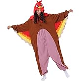 Cypood Turkey Onesie Pajamas Costume Adult Thanksgiving Halloween Christmas Cosplay Unisex Party Costume