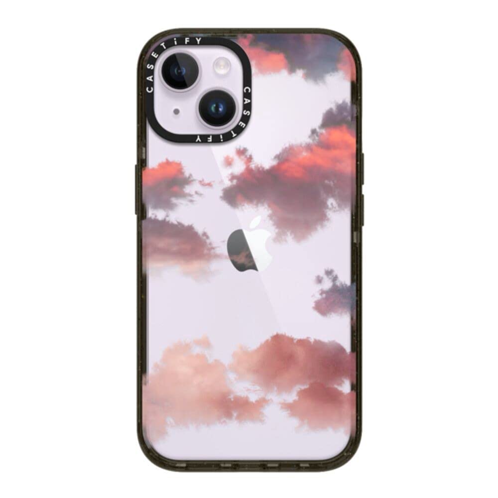 CASETiFY Impact iPhone 14 Case [4X Military Grade Drop Tested / 8.2ft Drop Protection] - Clouds - Glossy Black — image 1